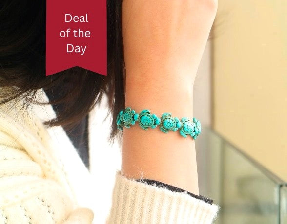 Turquoise Hawaiian Sea Turtle Bracelet: $9.99