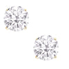 0.50 Carat Round Lab Grown Diamond Stud Earrings in 18K Gold over Sterling Silver