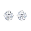 0.50 Carat Round Lab Grown Diamond Stud Earrings in Sterling Silver