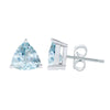 1.50Ct Natural Aquamarine Stud Earrings Sterling Silver