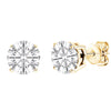 1.5CT Lab Grown Diamond 18K Gold Plated Sterling Silver Stud Earrings