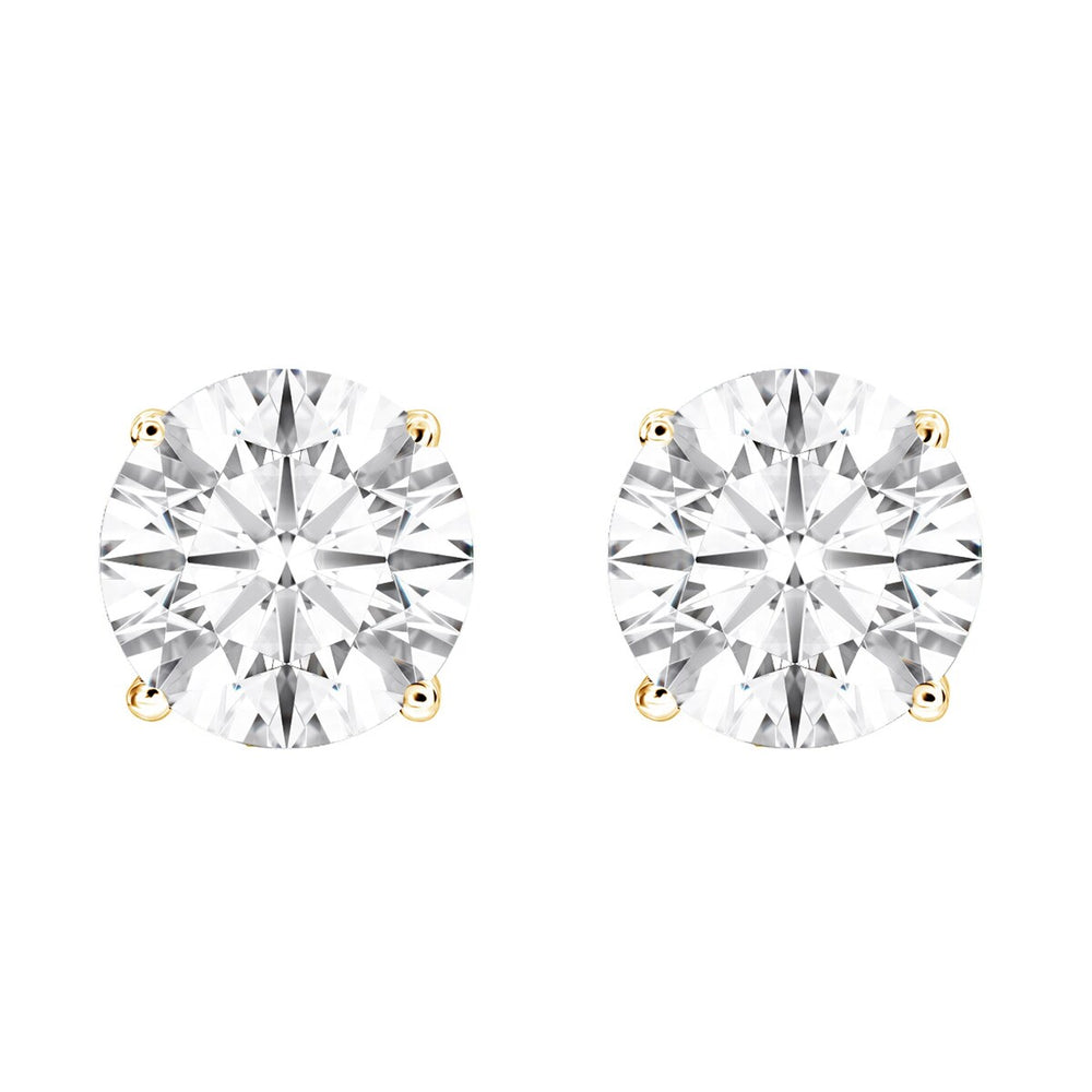 1.5CT Lab Grown Diamond 18K Gold Plated Sterling Silver Stud Earrings