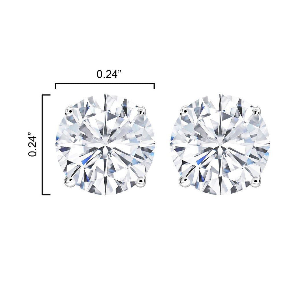 1.5CT Lab Grown Diamond Sterling Silver Stud Earrings