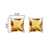 1.85CT Natural Citrine Stud Earrings in Sterling Silver