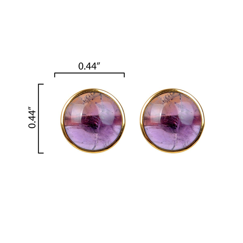 10MM Amethyst Stud Earrings in Sterling Silver