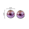 10MM Amethyst Stud Earrings in Sterling Silver