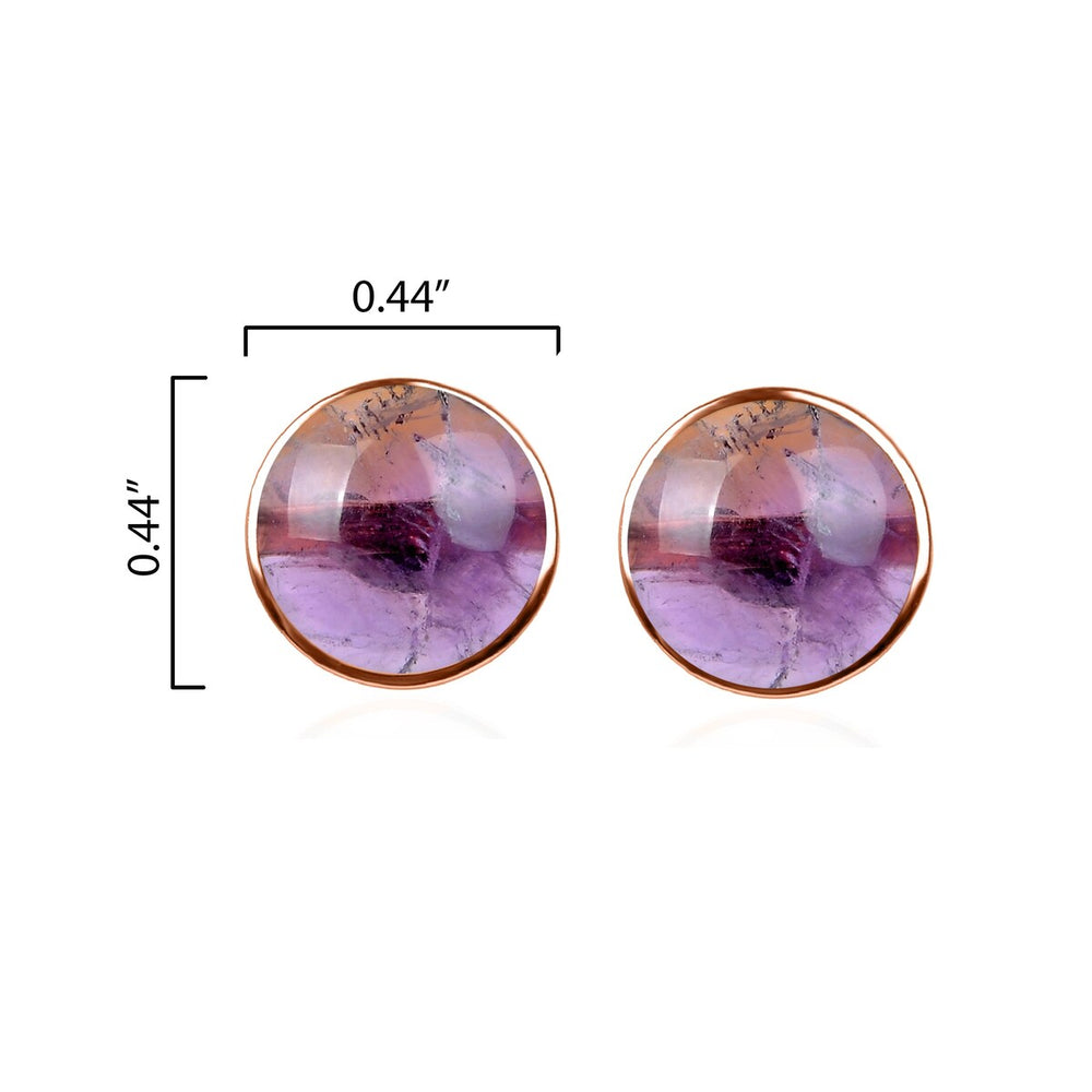 10MM Amethyst Stud Earrings in Sterling Silver