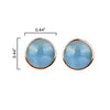 10MM Aquamarine Stud Earrings in Sterling Silver