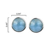 10MM Aquamarine Stud Earrings in Sterling Silver