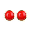 10MM Coral Stud Earrings in Sterling Silver