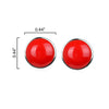 10MM Coral Stud Earrings in Sterling Silver