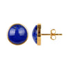 10MM Lapis Lazuli Stud Earrings in Sterling Silver