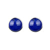 10MM Lapis Lazuli Stud Earrings in Sterling Silver