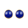 10MM Lapis Lazuli Stud Earrings in Sterling Silver