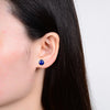 10MM Lapis Lazuli Stud Earrings in Sterling Silver