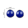 10MM Lapis Lazuli Stud Earrings in Sterling Silver