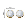 10MM Moonstone Stud Earrings in Sterling Silver