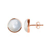 10MM Moonstone Stud Earrings in Sterling Silver