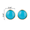 10MM Turquoise Stud Earrings in Sterling Silver