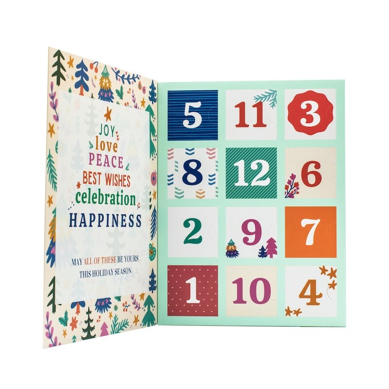 12 Day Mixed Metal Multi Colored Fashion Advent Calendar