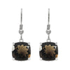 12.00ct Natural Smoky Quartz Dangle Earrings in Sterling Silver