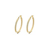 14K Gold In and Out Hoop Earrings with Crystals from Swarovski