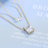 14K Gold Layered Pendant Necklace with crystals from Swarovski - Gold/Clear