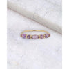 14K Gold Over 925 Silver Purple Amethyst Etenity Band Ring