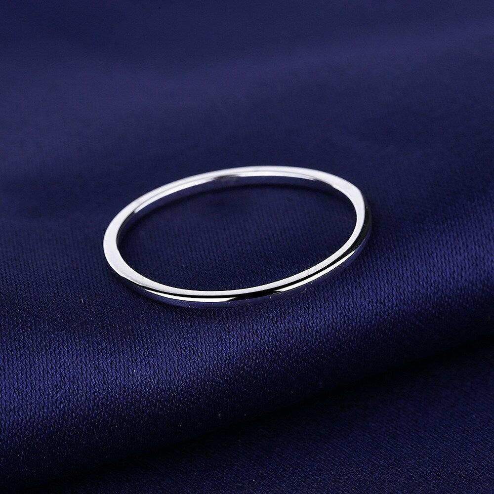 14K Gold or Sterling Silver Thin Band Rings