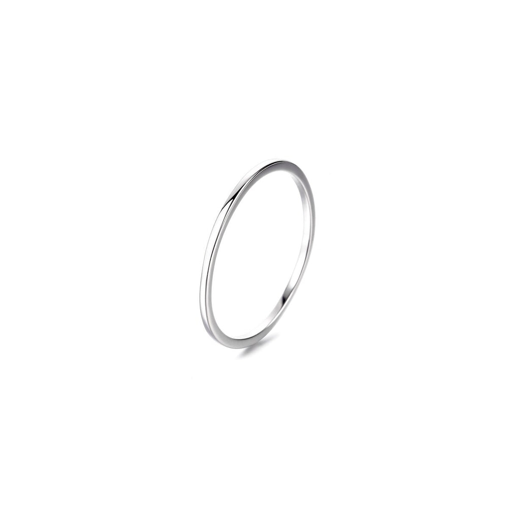 14K Gold or Sterling Silver Thin Band Rings