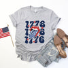 1776 Patriotic Lips Short Sleeve Crewnneck Tee