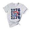 1776 Patriotic Lips Short Sleeve Crewnneck Tee