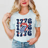 1776 Patriotic Lips Short Sleeve Crewnneck Tee