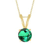 Gold Over Sterling Silver 0.75Ct Emerald Solitaire Pendant