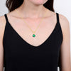 Gold Over Sterling Silver 0.75Ct Emerald Solitaire Pendant