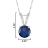 Sterling Silver with Blue Sapphire Solitaire Pendant