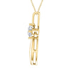 18K Gold Plated 0.80ct Moissanite Solitaire Cross Pendant Necklace