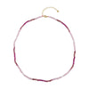 18K Gold Plated Multi Gemstone Bead Necklace