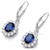 18k White Gold Leverback Earrings for Women