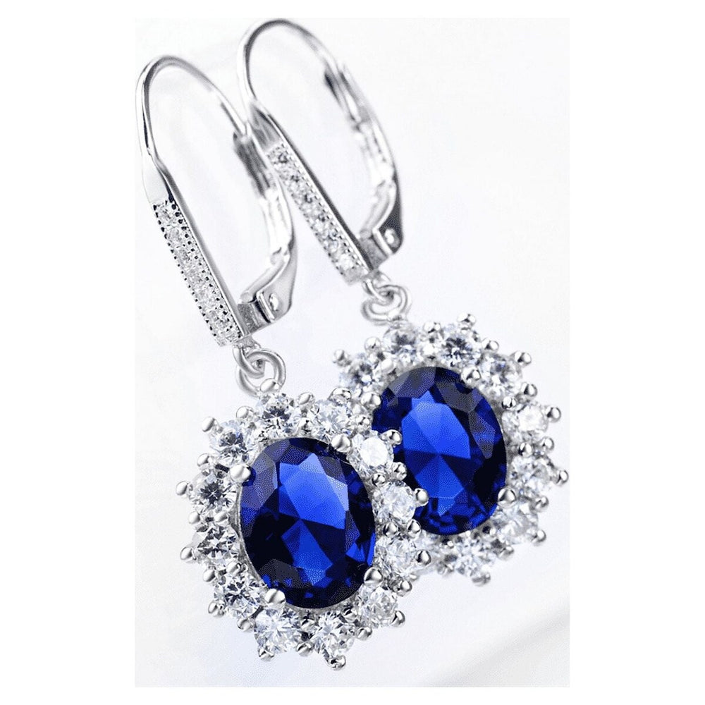 18k White Gold Leverback Earrings for Women