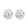 1CT Lab Grown Diamond 18K Plated Sterling Silver Stud Earrings