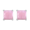 2.00Ct Pink Opal Stud Earrings in Sterling Silver