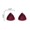 2.50Ct Trilloin Shape Ruby June Birthstone Sterling Silver Stud Earrings