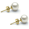 4.00 CTTW Genuine Cultured Pearl Earring in 18K Yellow Gold