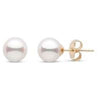 4.00 CTTW Genuine Cultured Pearl Earring in 18K Yellow Gold