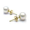 4.00 CTTW Genuine Cultured Pearl Earring in 18K Yellow Gold