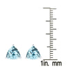 4.00Ct Natural Sky Blue Topaz Sterling Silver Trillion Stud Earrings