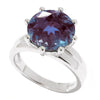 4.25 CT Color Changing Alexandrite Sterling Silver Solitaire Ring