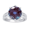 4.25 CT Color Changing Alexandrite Sterling Silver Solitaire Ring