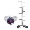 4.25 CT Color Changing Alexandrite Sterling Silver Solitaire Ring